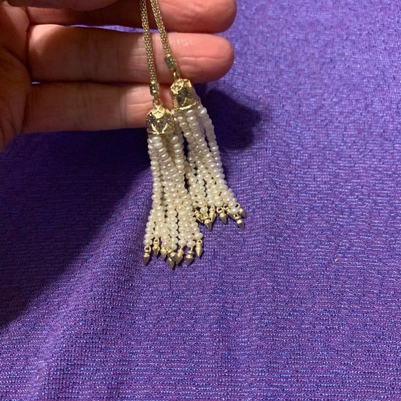 SOLD***Kendra scott Annora pearl lariat tassel necklace - Picture 5 of 13